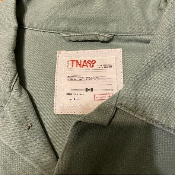TNA Khaki Army Green Button Up Shirt - Picture 4 of 9
